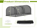 Green 98"x48"x48" Garden Crop Cage with High-Density Nylon Mesh, 2 Zippered Doors Plant Protection 06567055