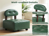Set of 2 Stackable Small Rolling Stools with Brake Wheels, Compact Shoe Changing Footrest for 59268152