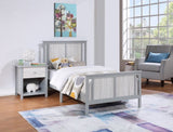 Connelly Reversible Panel Twin Bed Gray/Rockport Gray B02263749