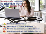 32 Inch Desk Converter, Height Adjustable Sit to Stand Riser, Dual Monitor and Laptop Workstation W2641P192319