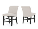 25" Contemporary Upholstered Counter Stools with Nailhead Trim , Wheat/Matte Black, Fabric N780P278314B