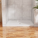 Goodyo 32"x48" Shower Base 3.4" Height Anti-slip Acrylic Center Drain Single Threshold Shower Base D163114244