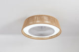 Modern Rustic Ceiling Fan Light with LED RGB Mood Lighting, Rope Woven Design, Quiet Fan, Semi Flush W1340P246413
