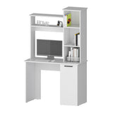 Rumford Computer Desk with Hutch and 3-Tier Storage Shelves B128P148802