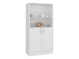 Insite Kitchen Storage Cabinet with 3 Shelves and 2 Closed Compartments, White B128P485381