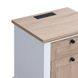 ZNTS AUTUMN Modern Night Stand with Charging Station with USB & Type-C , Drawer Slide Pre-Assembly, End W2713P194112