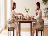 51.2" Solid Wood Extendable Dining Table, Folding Rotating Drop Leaf Design with Walnut Finish, W6013P585113