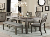 Casual Dining Two-Tone Finish Dining Table of 6 Drawers Rectangular Shape Wooden Furniture B01152301