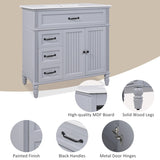 ZNTS 36" Bathroom Vanity with Sink, Bathroom Cabinet with Drawers, Solid Frame and MDF Board, One N759P207685E