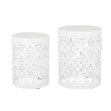 Metal S/2 end table 73604.00WHI