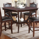 Dining Table Counter Height Dining Table 1pc Table w Shelve Solidwood Espresso Finish Dining Room B011P207141