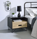 Melkree Oak & Black Finish Accent Table with Display & Utility Function B2726P243245