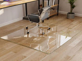 46"x55" Tempered Glass Office Chair Mat for Carpeted or Hardwood Floors,Clear 80193287