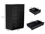 Black particleboard with a textured melamine finish, 66*40*131cm, 52 drawer cabinet, matte gold 82478082
