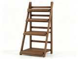 4-Tier Ladder Plant Stand, Foldable Premium Fir Wood Flower Pot Rack, A-Shaped Reinforced Display 60951620