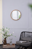 ZNTS 20" x 20" Circle Wall Mirror with Wooden Frame, Wall Mirror for Living Room, Dining Room, Foyer, W2078124340