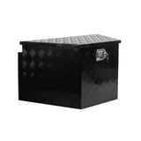 ZNTS 33 Inch Heavy Duty Diamond Plate Aluminum Trailer Tongue Box Pickup Truck Tool Box Storage Organizer W1239125503