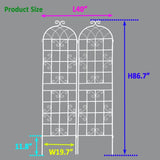 2 Pack Metal Garden Trellis 86.7" x 19.7" Rustproof Trellis for Climbing Plants Outdoor Flower W1586104502