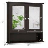 Brown bathroom cabinet with mirror 21636181