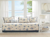 6 Piece Reversible Printed Microfiber Daybed Cover Set Blue Daybed B03597493