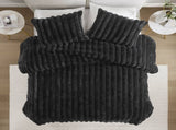 Ultrasoft Faux Fur Ribbed Comforter Set Full/Queen B035P294134