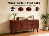 47.3" Mid Century Modern Sideboard Buffet Cabinet, Kitchen Buffet Cabinet with Solid Wood Frame Legs 56490666
