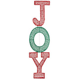 Lighted JOY Letter Sign Christmas Yard Decorations, Pre-lit 2D Letter Display with 45 LED Warm White 29812742