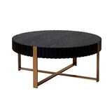 Modern Handcraft Drum Coffee Table 31.5 inch Round Coffee Table for Living Room,Small Coffee Table W2582P167649