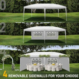 ZNTS 3 x 6m Two Windows Practical Waterproof Folding Tent White 10434093