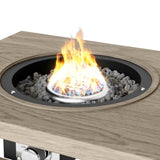 3-in-1 Coffee Table with Ice Bucket and Fire Pit - Beige B082134957