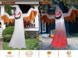 12ft 4pcs LED Lights Giant Scary Ghost Flames and Flashing Red Eyes Inflatable Halloween Decoration 63244096