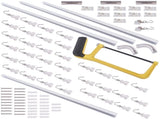 9-12 ft Set Room Divider Ceiling Curtain Set Curtain Rail System Room divider Ceiling 91262669