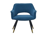 Set of 2 Blue Fabric Side Chair, Living Room Bedroom Kitchen Vanity Accent Chair, 23" x 23" x 34" W2078127365