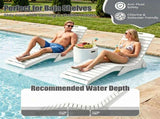 HDPE In-Pool Lounge Chair with Rear Rolling Wheels, 450 LBS Capacity S-Curve Ergonomic Pool Chaise 38992760
