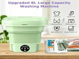 8L Foldable Mini Washing Machine,Portable Compact Washer with 3 Adjustable 39124389