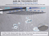 Shower System Shower Faucet Combo Set Wall Mounted with 12" Rainfall Shower Head and handheld shower T3177P269149