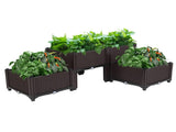 4Pcs Free Splicing Injection Planting Box Brown 24440434