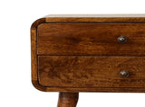Artisan Furniture Solid Wood Curved Chestnut nightstand B182P280808