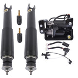 ZNTS Pair Rear Shock Absorbers + Air Compressor Pump Set For Cadillac Escalade Chevrolet Suburban Tahoe 84710593