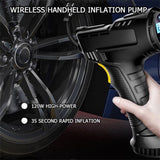 ZNTS 1PC 4000mAh 150PSI Inflator - Portable Car Air Compressor Inflator Wireless and Wired Handheld 71307049