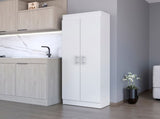 White 5-Shelf Storage Pantry Cabinet B062P175200