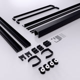 56"-60"W*72" H Semi-Frameless Double Sliding Shower Door, Bypass Shower Door, 1/4" Thick SGCC W2813P296494