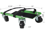 Snowmobile Dolly Heavy Duty Carries up to 1500lbs V-Slide with 2.5" Swivel Casters Rubber Pad 68808090