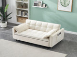 Modern velvet sofa, sofa pull-out bed, small love seat casual sofa with back, with pillow, pockets, W3371P314973