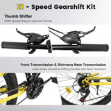 A26336-26 Inch Aluminum Frame Shock Fork Plus Shock Absorber 21-speed Unisex Mountain Bike W709P222990