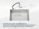 Stainless Steel Kitchen Sink, 23x19 Single Bowl, Undermount Handmade Sink in Dark Gray, with US 90830894