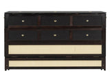 Full Size Murphy Bed with Large Drawers,Espresso N708P336203P