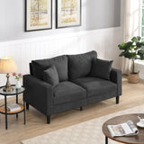 57 " High Resilience Loveseat Sofa, Wooden Frame 2 Seat Sofa, Comfy , Small Space Saving Modern W2297P264503