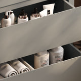 30" Bathroom Vanity Ceramic Sink and 2 Full-Extension Drawers, Freestanding Bathroom Vanity N817P280549G