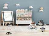 Kids Bookshelf, Book and Magazine Rack, Book Organizer, toy Storage Cabinet Organizer, White 50096524